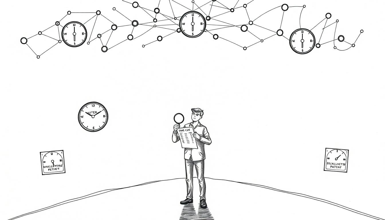 A developer examines a billing statement at a crossroads where three pricing paths diverge, with an overhead lattice fragmenting, symbolizing how June's token billing changes force developers to recalculate their AI coding agent strategy.